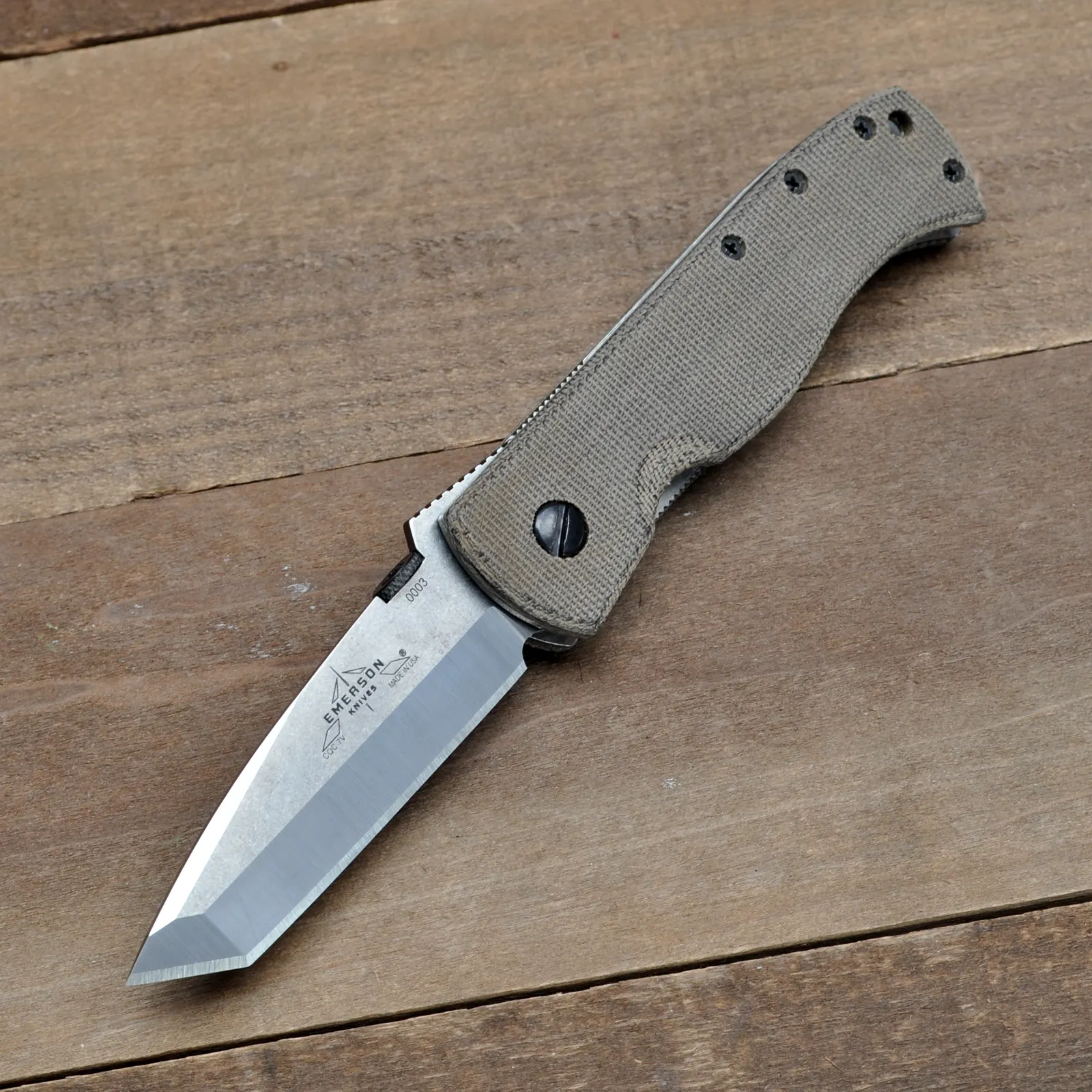 CQC-7V-SF-NW - OD Green Micarta - Serial 0003